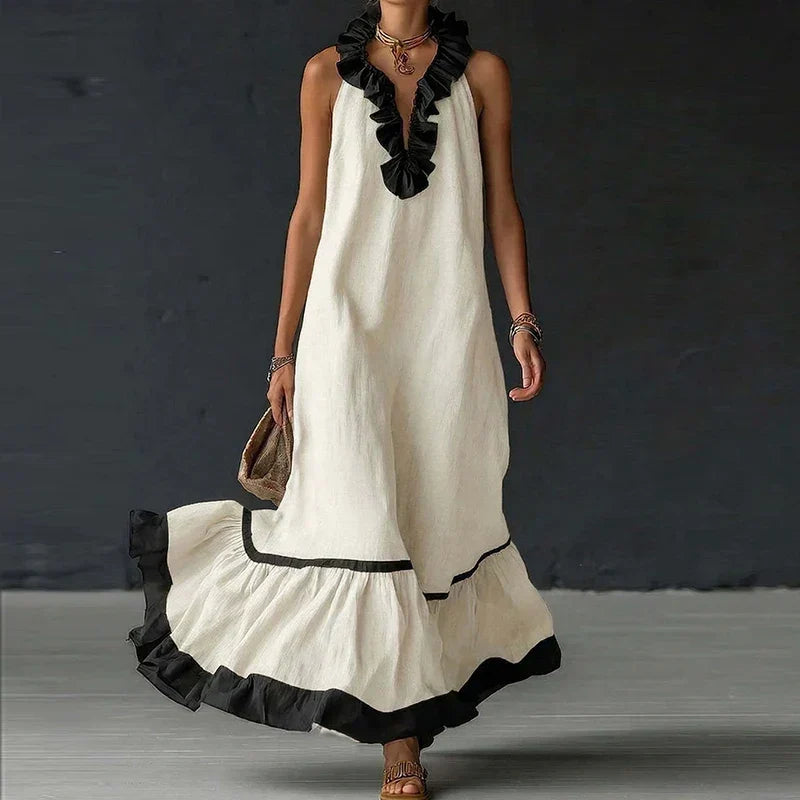 Nadine | Women's Sleeveless Ruffle Dress
