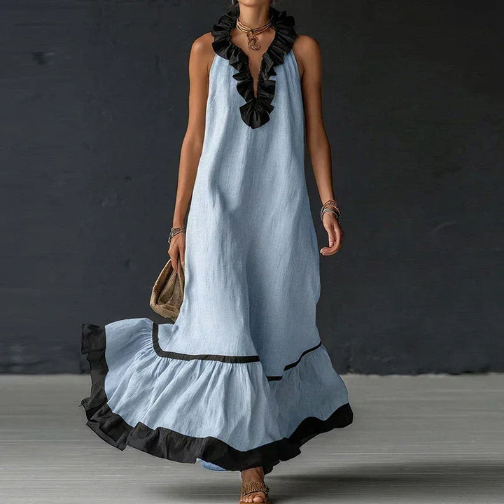 Nadine | Women's Sleeveless Ruffle Dress