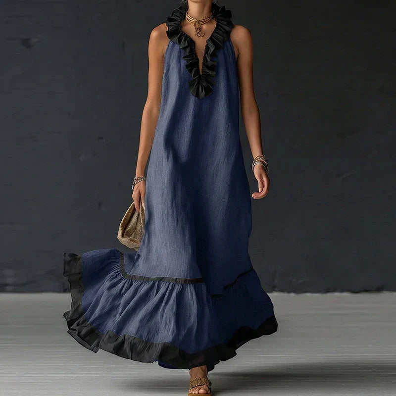 Nadine | Women's Sleeveless Ruffle Dress