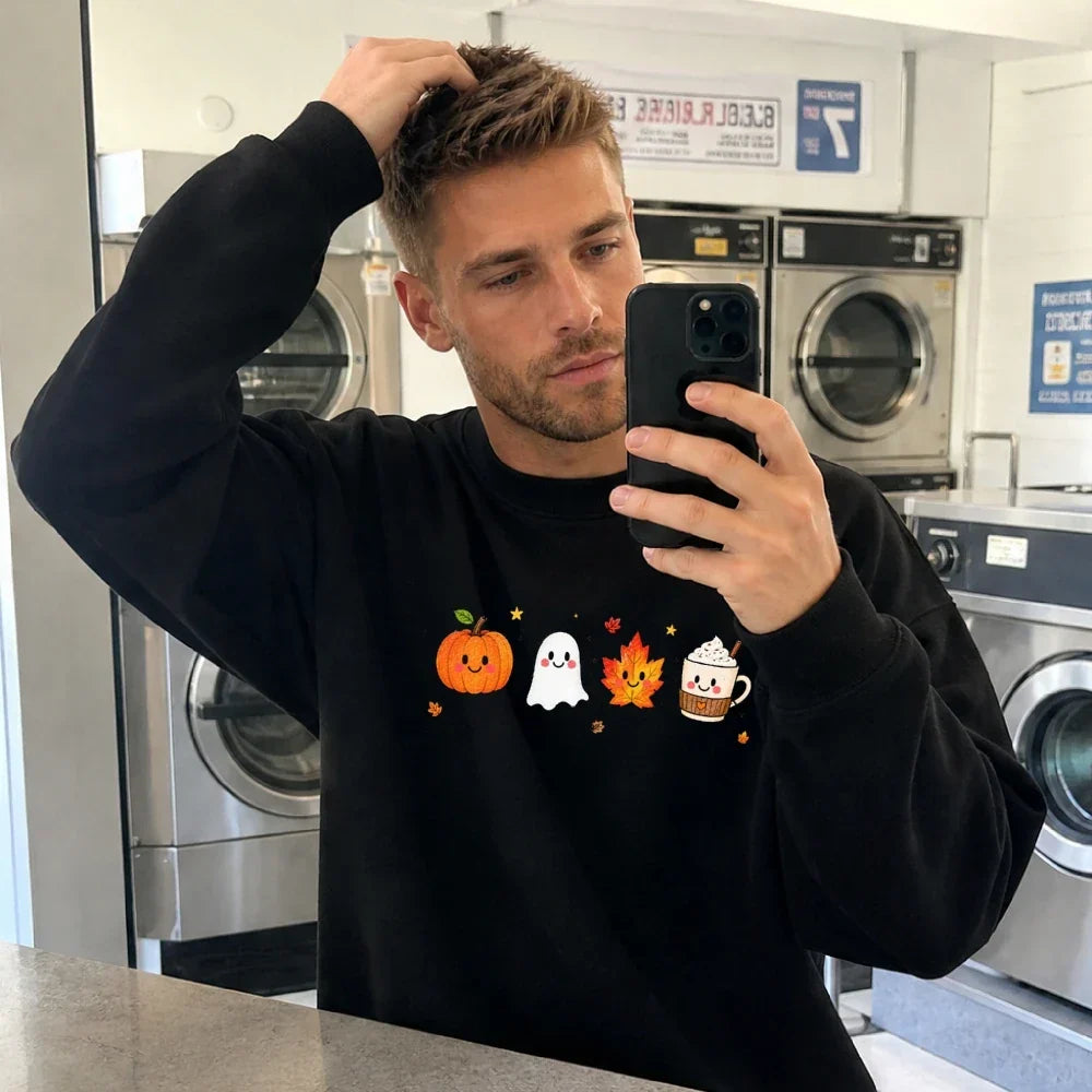 Men's Funny Halloween Dancing Pumpkin Sweatshirt