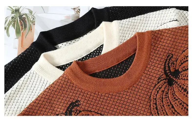 Pumpkin Knit Crew Neck Sweater – Relaxed Fit