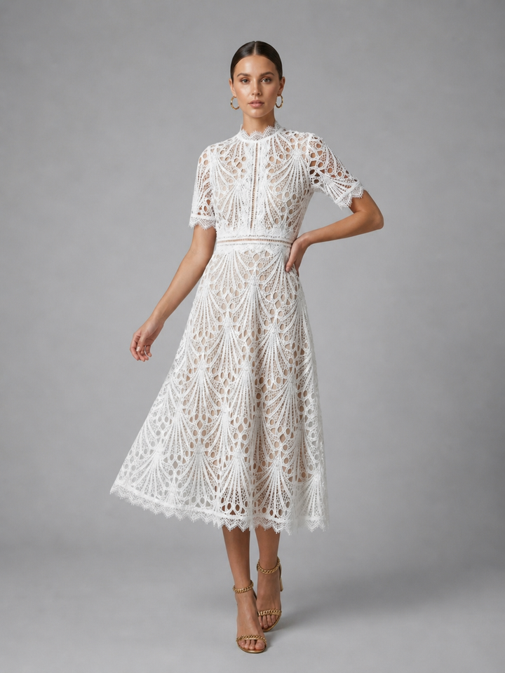 Vada Lace Midi Dress