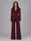 Women’s Tailored Two-Piece Suit – Cinched Waist & Wide-Leg Pants
