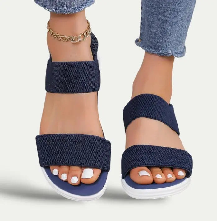 Women's Lightweight Sandals - Cushioned Sole, Comfortable Straps