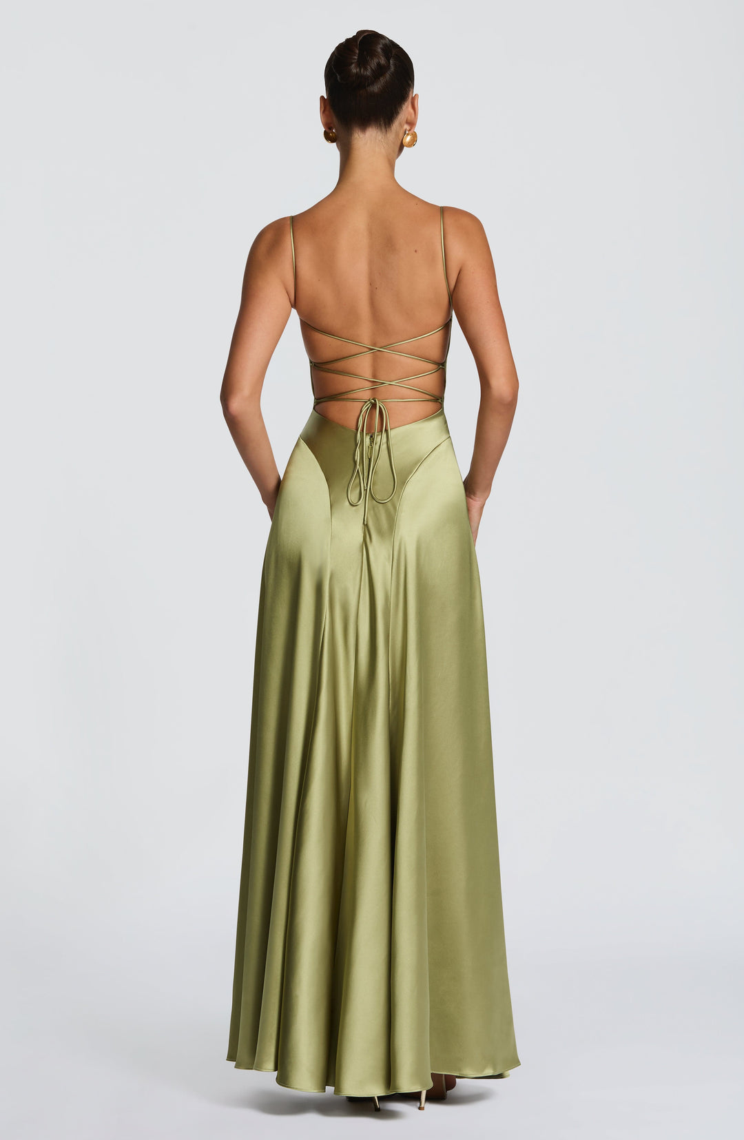 Lorna | Women's Satin Cowl Neck Maxi Dress