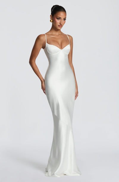 Gilda | Women's Evening Satin Cupped Maxi Dress