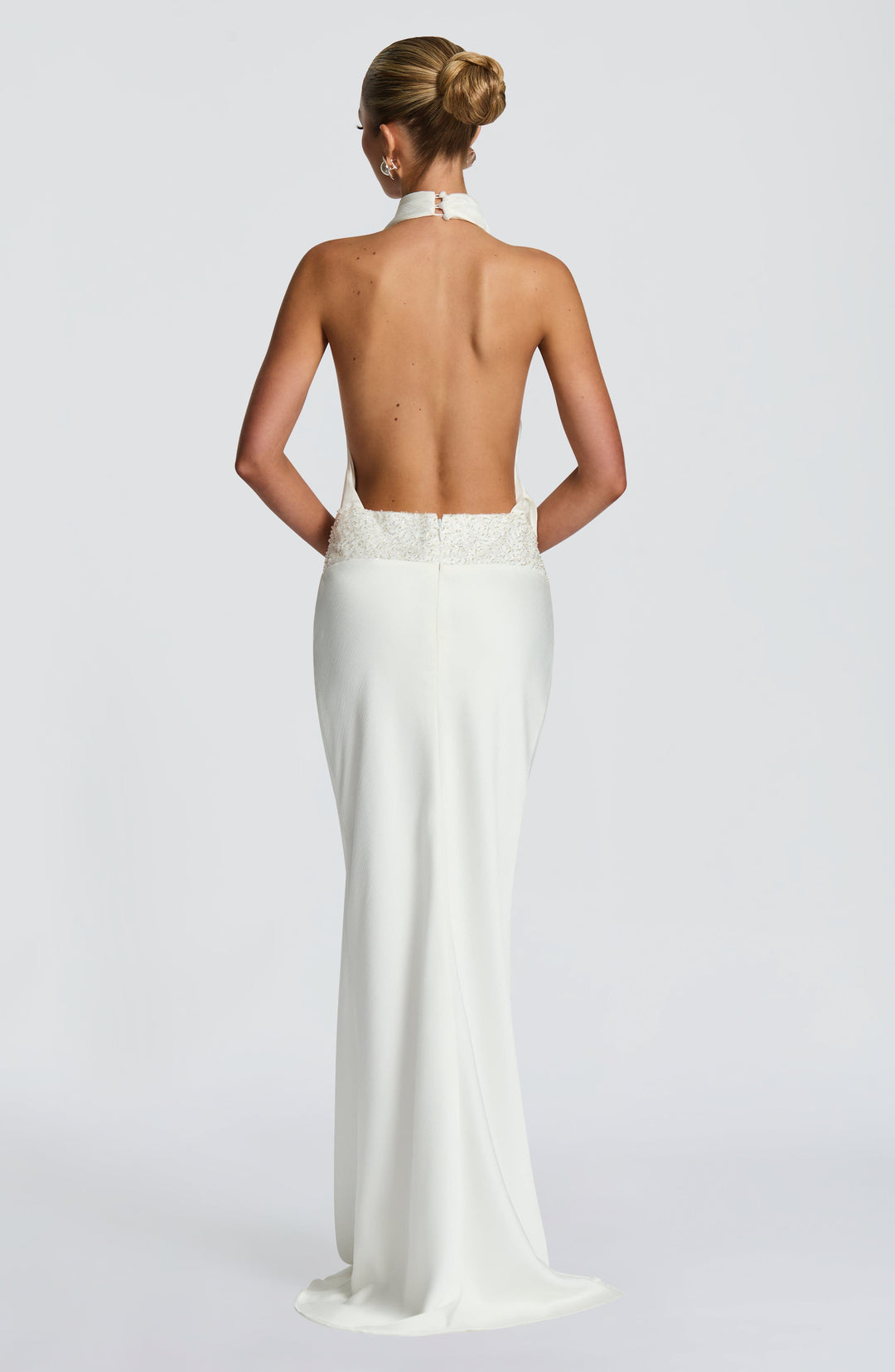 Kendra | Women's Satin Cowl Neck Maxi Dress