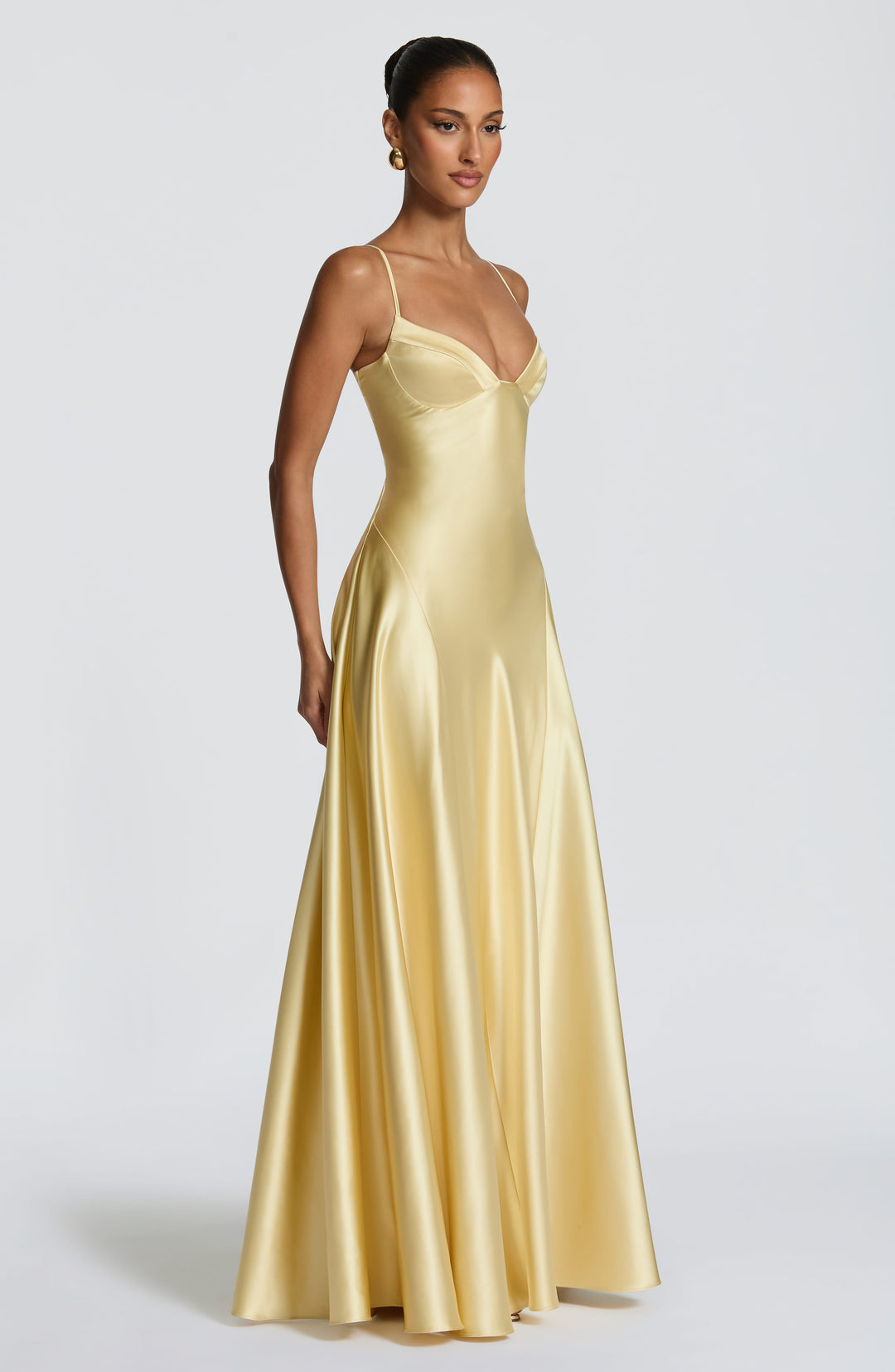 Beatrix | Women's Evening Satin Cupped Maxi Dress
