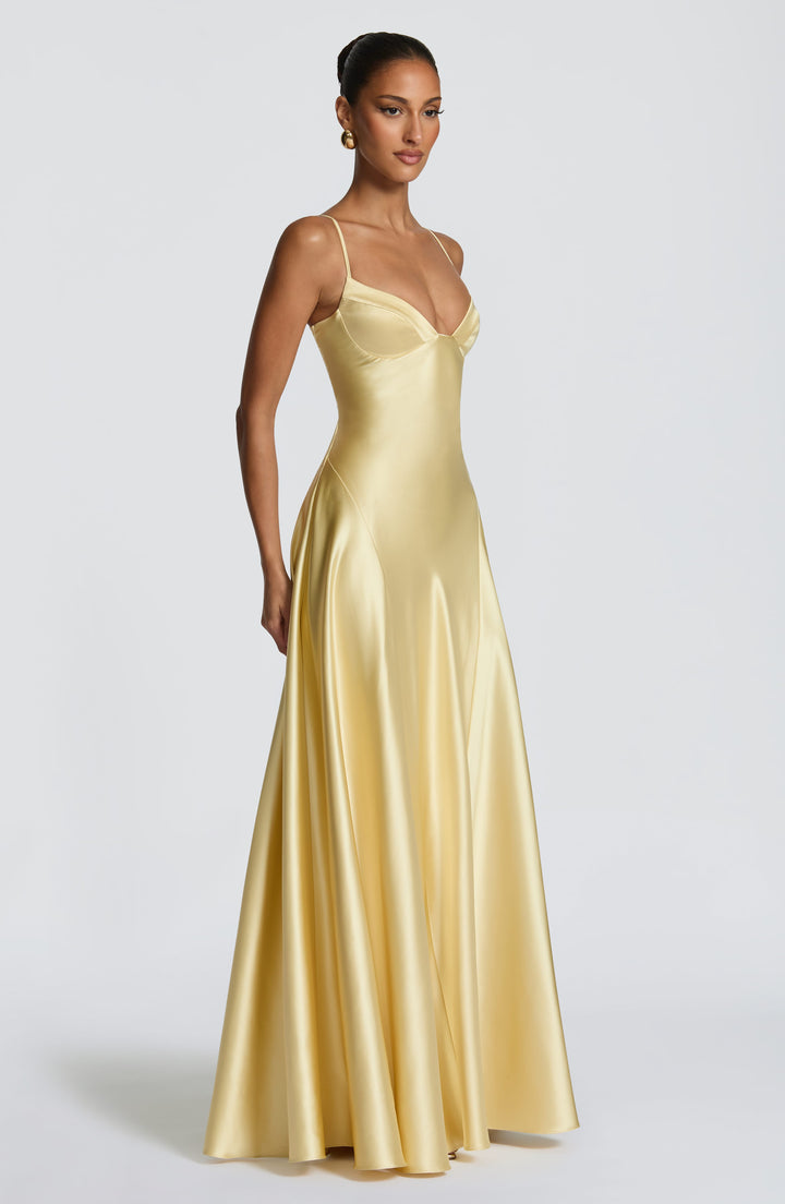 Beatrix | Women's Evening Satin Cupped Maxi Dress
