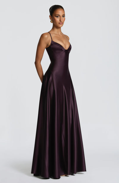Beatrix | Women's Evening Satin Cupped Maxi Dress