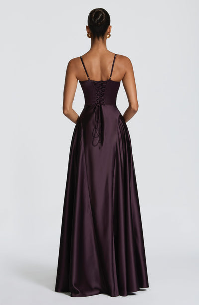 Beatrix | Women's Evening Satin Cupped Maxi Dress