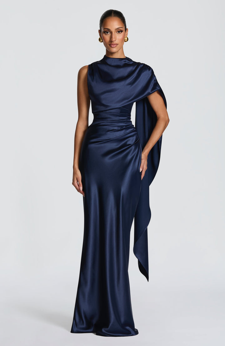 Ursula | Women's Satin Corset Maxi Dress