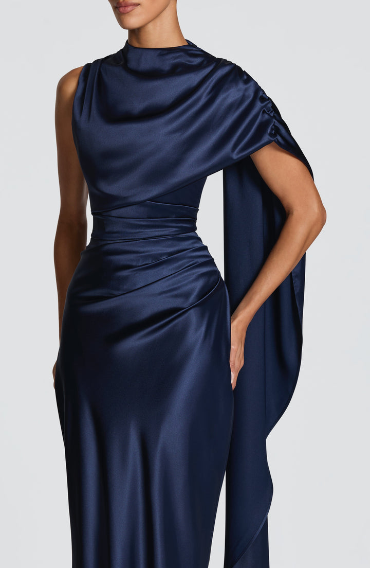 Ursula | Women's Satin Corset Maxi Dress