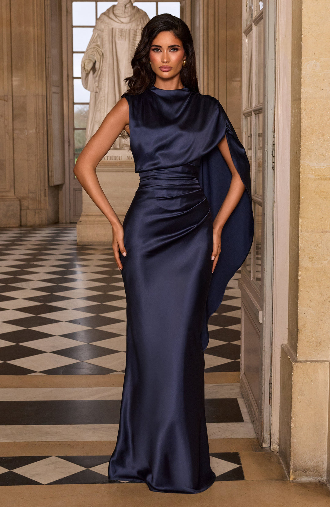 Ursula | Women's Satin Corset Maxi Dress