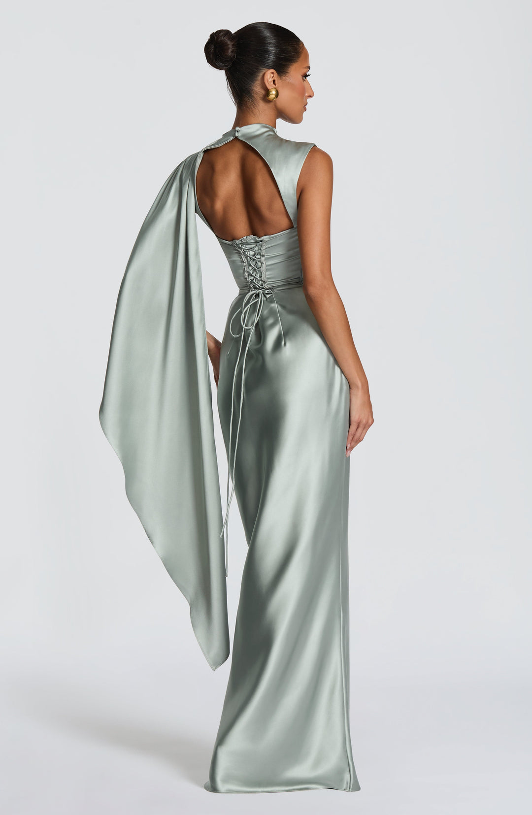 Ursula | Women's Satin Corset Maxi Dress