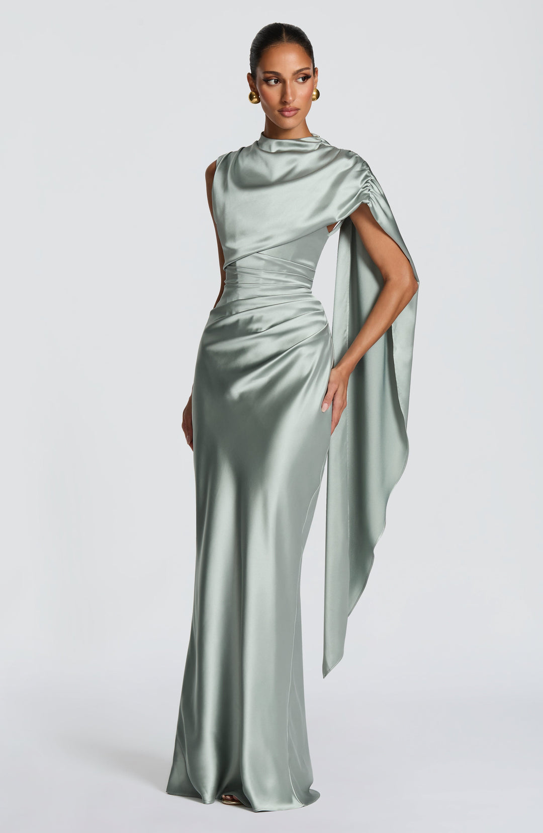 Ursula | Women's Satin Corset Maxi Dress