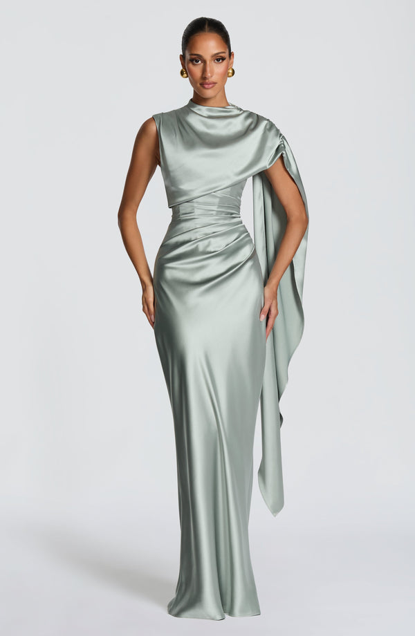 Ursula | Women's Satin Corset Maxi Dress