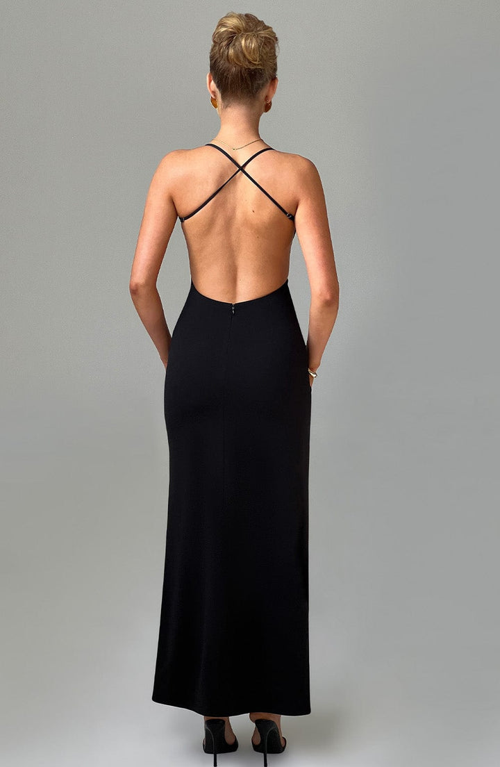 Josie | Women's Crepe Backless Maxi Dress
