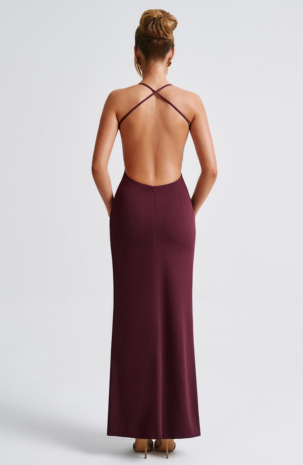 Josie | Women's Crepe Backless Maxi Dress