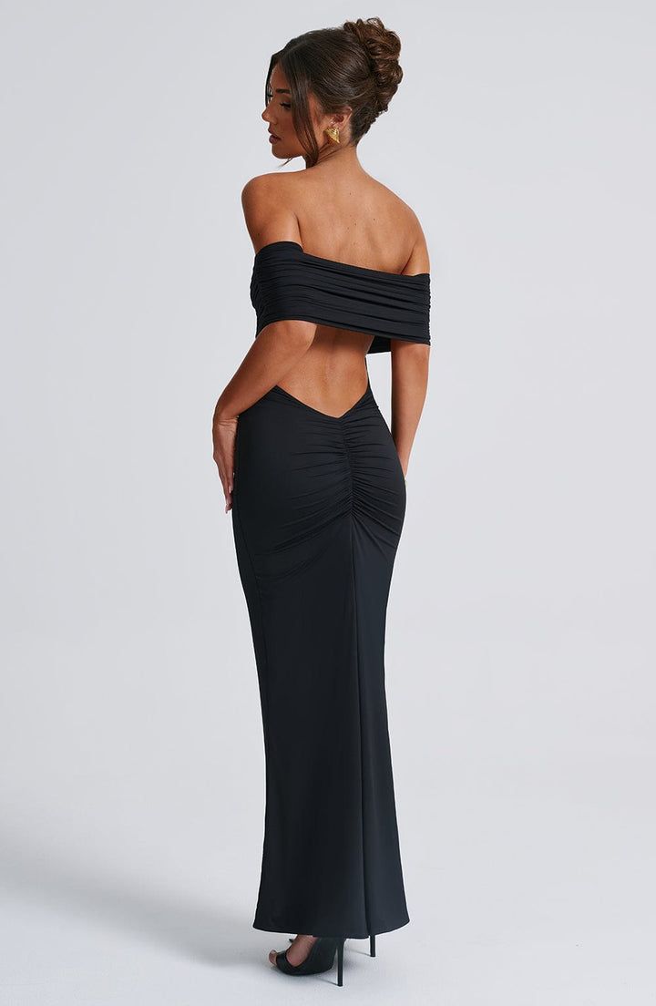 Celine | Women's Backless Bardot Maxi Dress