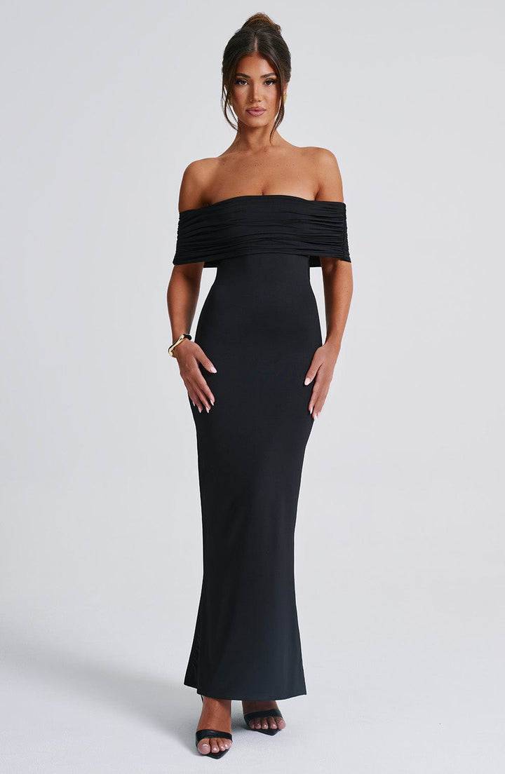 Celine | Women's Backless Bardot Maxi Dress