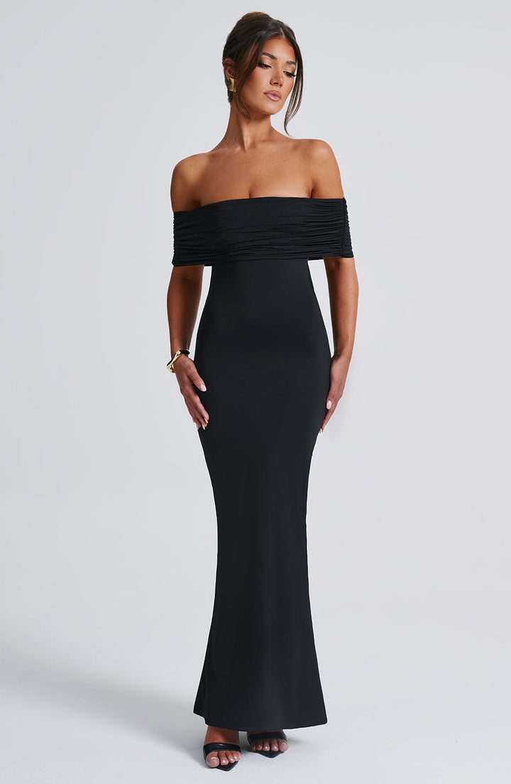 Celine | Women's Backless Bardot Maxi Dress