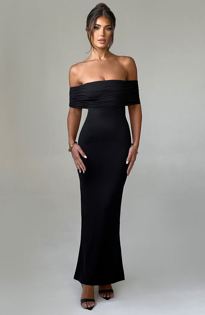 Celine | Women's Backless Bardot Maxi Dress