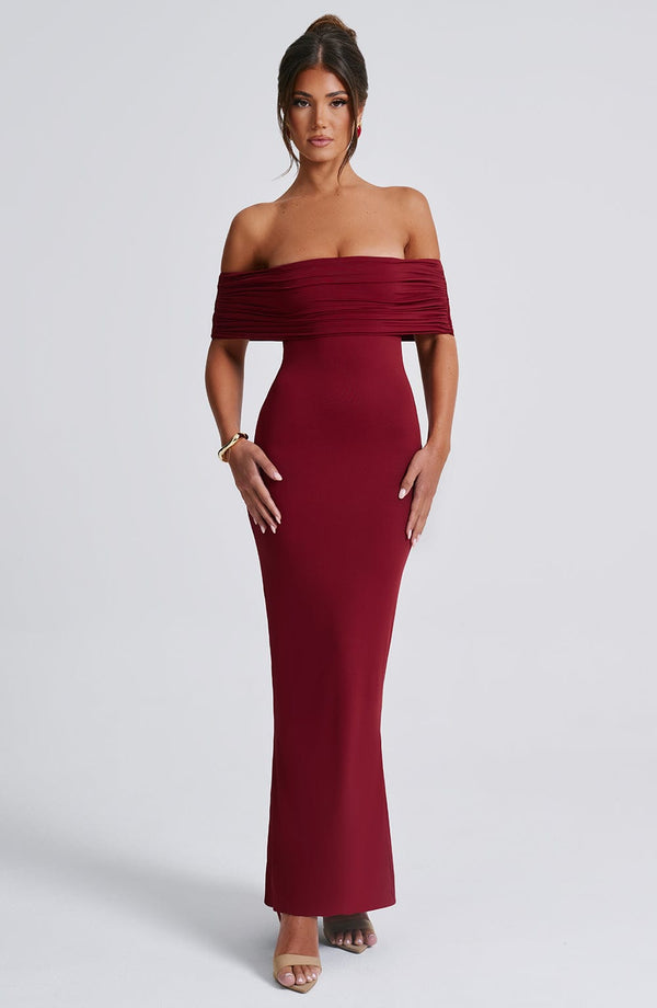 Celine | Women's Backless Bardot Maxi Dress
