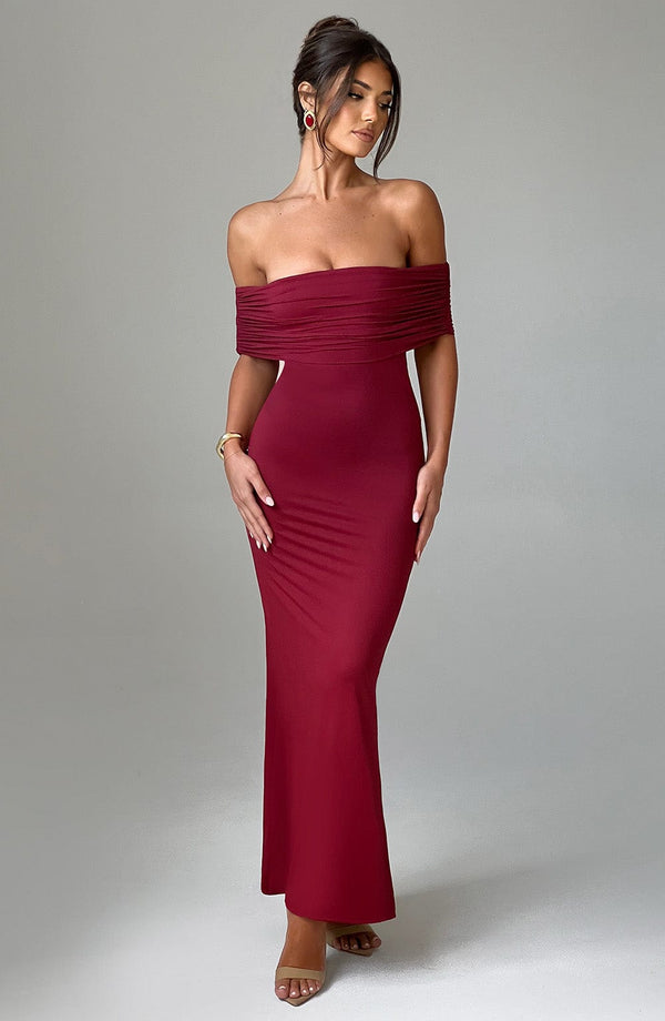 Celine | Women's Backless Bardot Maxi Dress