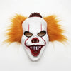 Scary Evil Clown Halloween Mask with Synthetic Hair for Halloween Costume Party