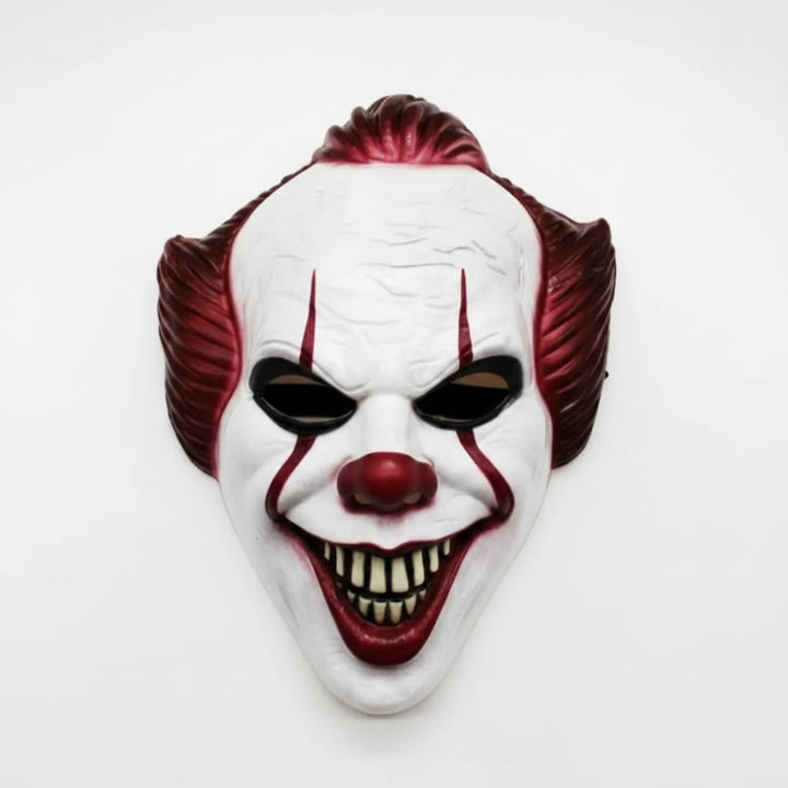 Scary Evil Clown Halloween Mask with Synthetic Hair for Halloween Costume Party