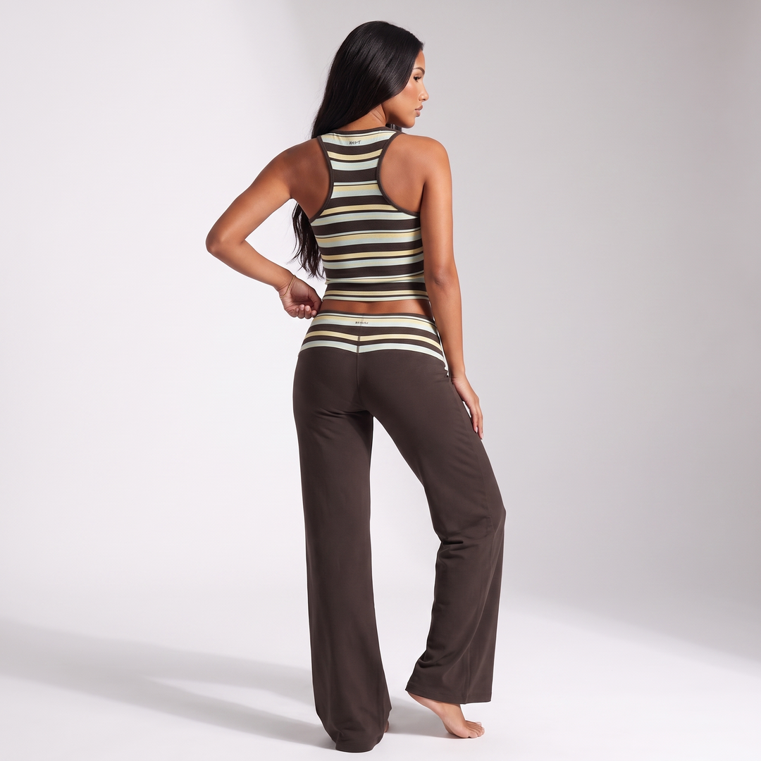 Blair Women's Striped Co-Ord Set – Sleeveless Top & Wide-Leg Pants
