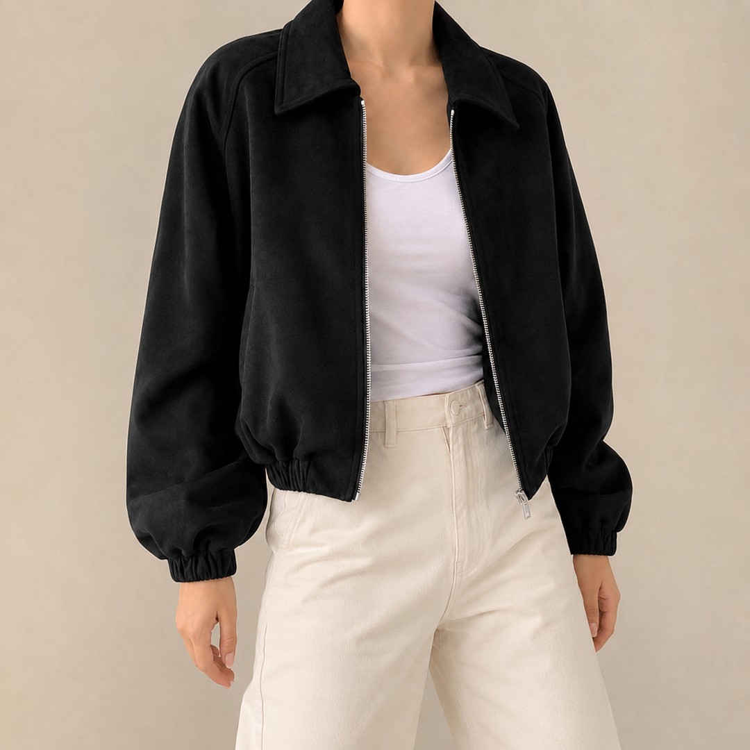 Ashford Faux Suede Crop Jacket