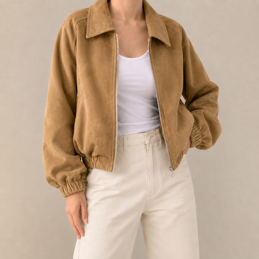 Ashford Faux Suede Crop Jacket