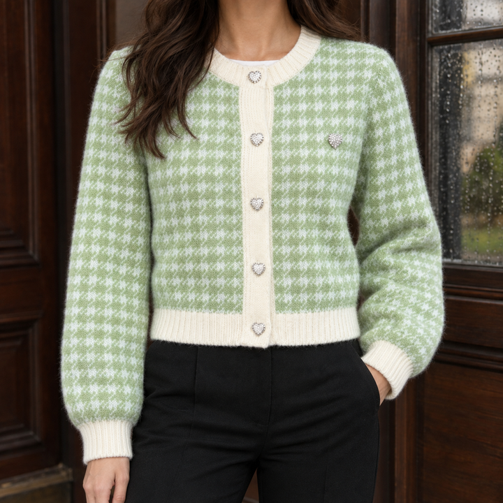 Nina-Ruth Houndstooth Cardigan