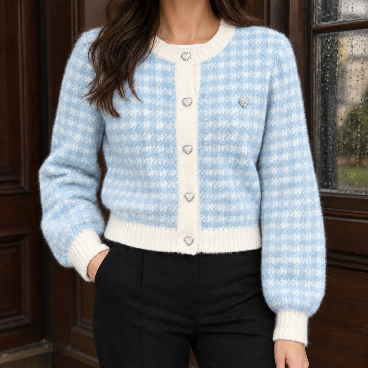 Nina-Ruth Houndstooth Cardigan