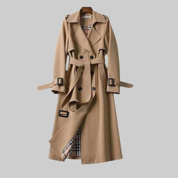 Emily | Double-Breasted Trench Coat, Belted Long Fit