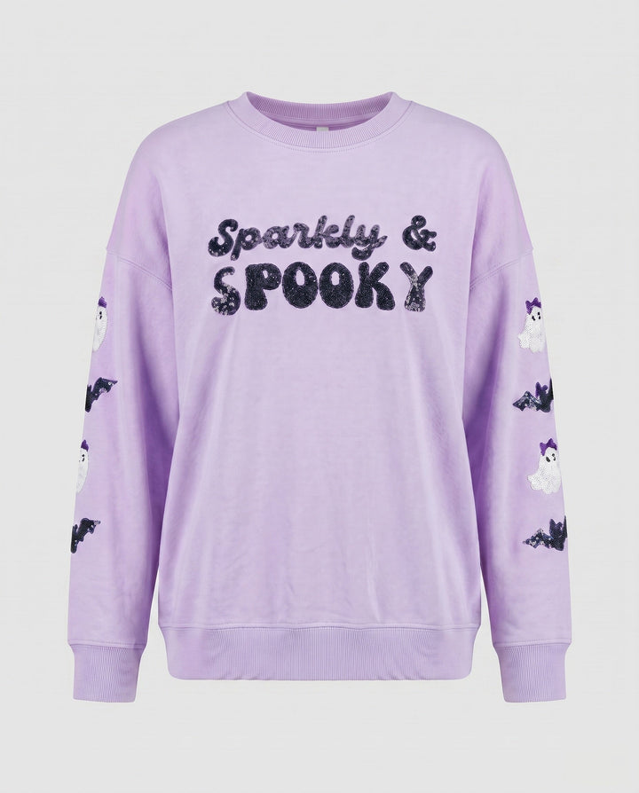 Women's Halloween Sweatshirt Printed Graphic Crew Neck