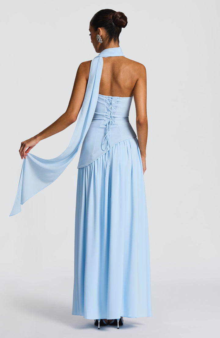 Nadia | Women's Evening Crepe Thigh Split Dress
