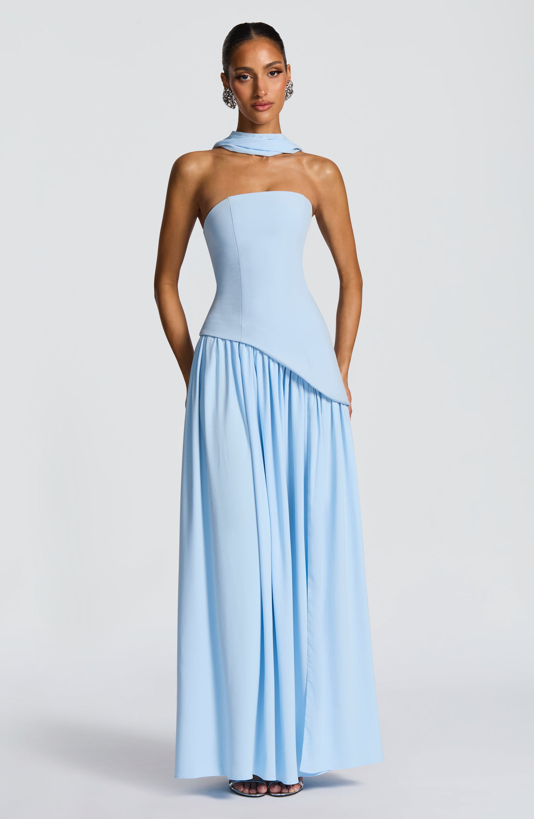 Nadia | Women's Evening Crepe Thigh Split Dress