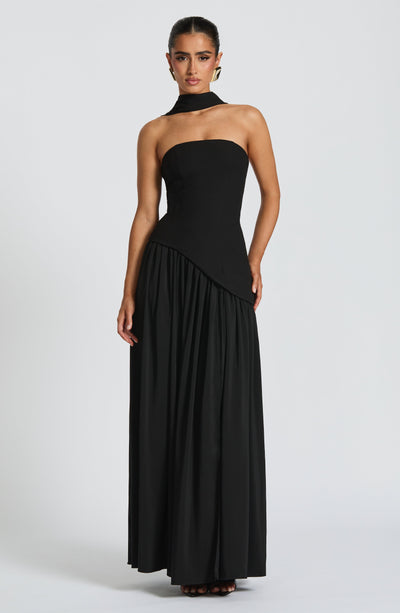 Nadia | Women's Evening Crepe Thigh Split Dress