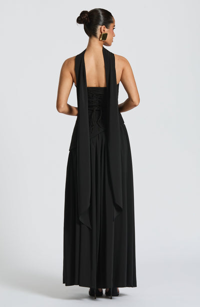 Nadia | Women's Evening Crepe Thigh Split Dress
