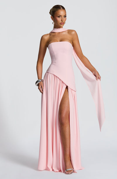 Nadia | Women's Evening Crepe Thigh Split Dress