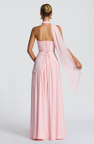 Nadia | Women's Evening Crepe Thigh Split Dress