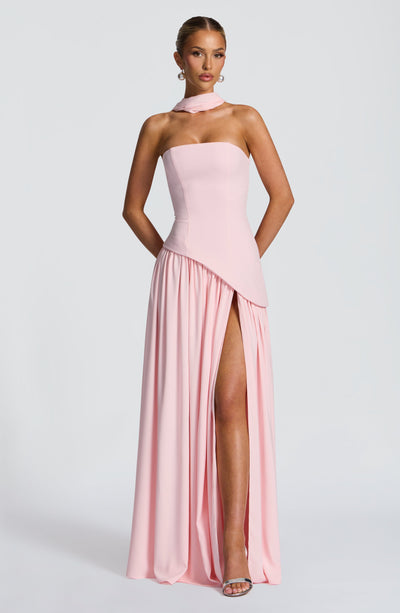Nadia | Women's Evening Crepe Thigh Split Dress