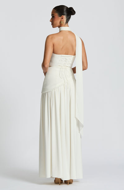 Nadia | Women's Evening Crepe Thigh Split Dress