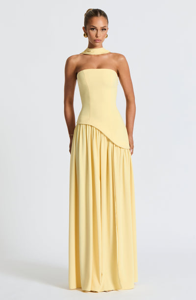 Nadia | Women's Evening Crepe Thigh Split Dress