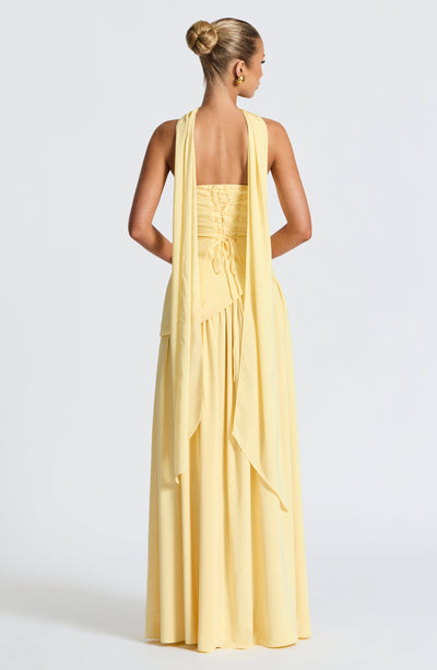 Nadia | Women's Evening Crepe Thigh Split Dress
