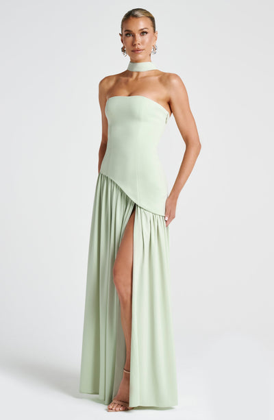 Nadia | Women's Evening Crepe Thigh Split Dress