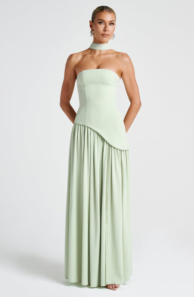 Nadia | Women's Evening Crepe Thigh Split Dress